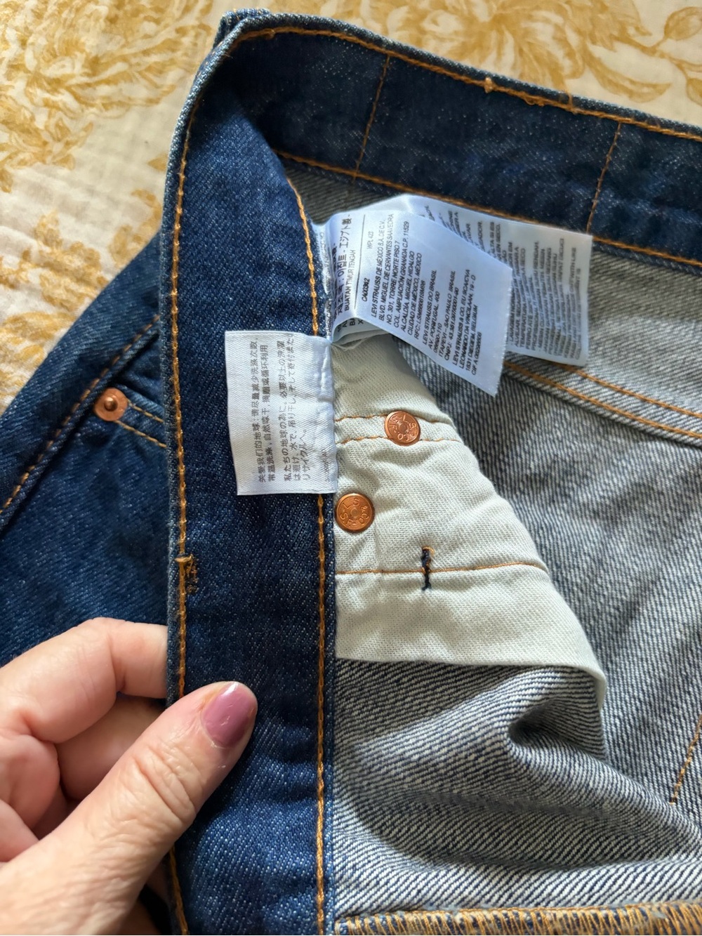 Levi's 501 Straight Men's Jeans - Dark Blue Denim - Picture 10 of 11